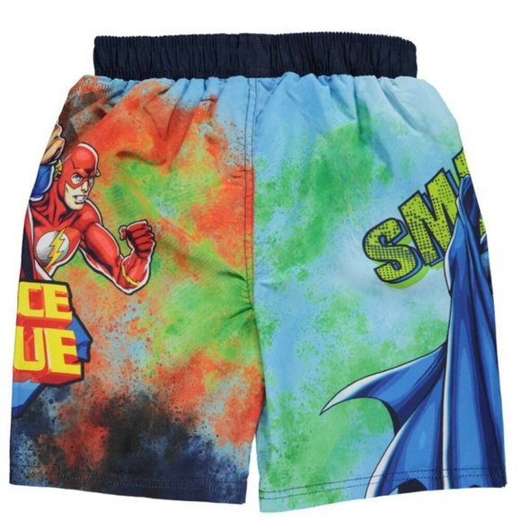 Justice League Boys Swimming Trunks Superman Sz 4 - Picture 2 of 2